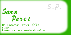 sara perei business card